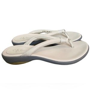 Cole Haan G Series White Leather Flip flops Sandals 8.5